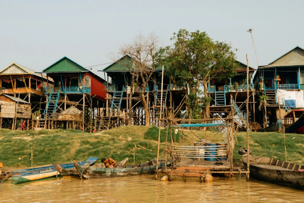 Vietnamese floating village